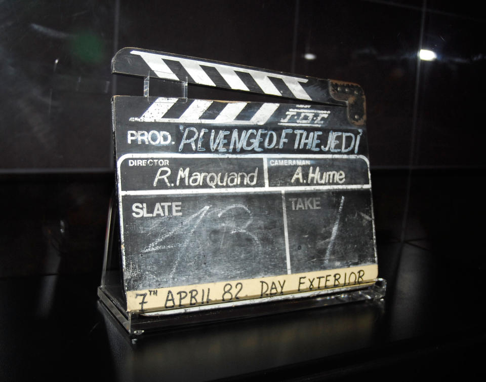 LOS ANGELES, CA - MAY 27:  Rare clapboard with original 