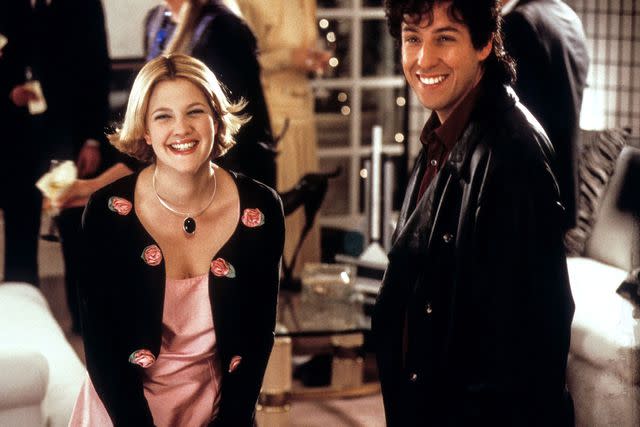 Everett Collection Drew Barrymore and Adam Sandler in 'The Wedding Singer'