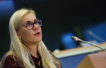 European Energy Commissioner-designate Kadri Simson of Estonia attends her hearing before the European Parliament in Brussels