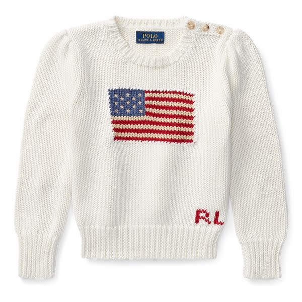 <p><strong>Ralph Lauren</strong></p><p>ralphlauren.com</p><p><strong>$98.50</strong></p><p><a href="https://go.redirectingat.com?id=74968X1596630&url=https%3A%2F%2Fwww.ralphlauren.com%2Fgirls-clothing-sweaters%2Fflag-cotton-crewneck-sweater%2F393257.html&sref=https%3A%2F%2Fwww.townandcountrymag.com%2Fleisure%2Fg12475659%2Fgifts-for-kids-who-have-everything%2F" rel="nofollow noopener" target="_blank" data-ylk="slk:Shop Now;elm:context_link;itc:0" class="link ">Shop Now</a></p><p>Few things are more timeless than a patriotic RL sweater. </p>