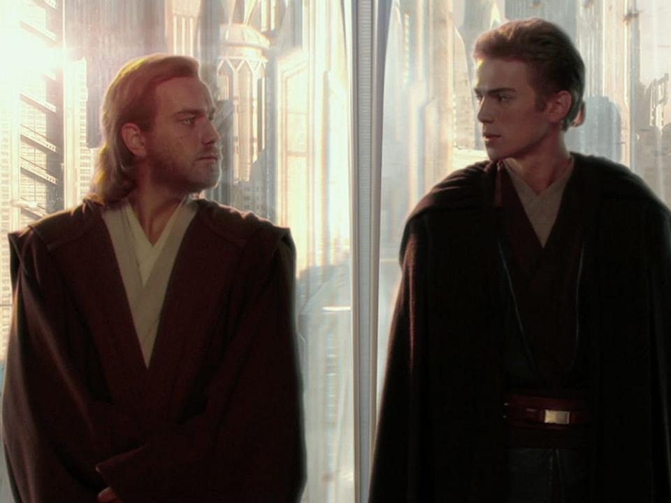 Obi-Wan Kenobi and Anakin Skywalker in "Attack of the Clones"