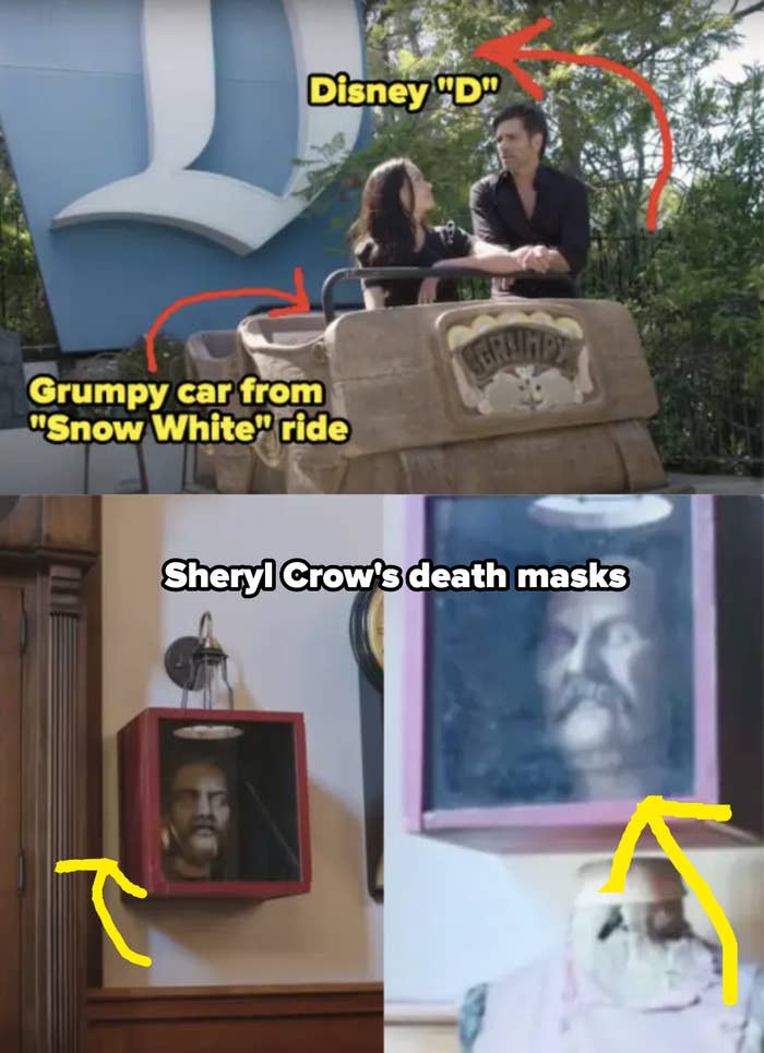 Screenshots of John Stamos and Sheryl Crow's strange items