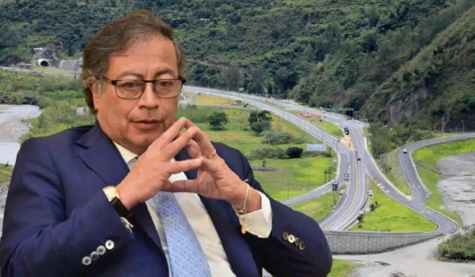 El gobierno de Gustavo Petro podría ejecutar obras en las vías Bogotá -Villavicencio (foto), pero también en Santander, Chocó y el sur del país. Fotos: MinTransporte y Presidencia.