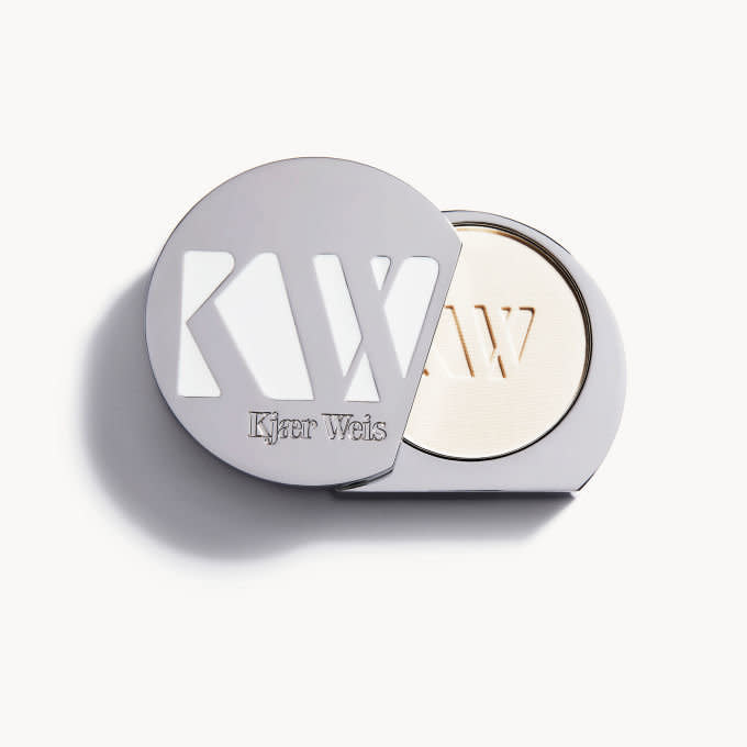 Kjaer Weis' <a href="https://kjaerweis.com/product/powder" target="_blank">pressed powder</a> is the vegan makeup brand's newest product, formulated with rice powder, argan oil and sunflower seed oil. It promises to leave skin with a&nbsp;"soft-focus, light-filtering finish" and can be worn alone or as a finishing powder on top of makeup. Plus, if you're into cutting down on waste, this powder, like all Kjaer Weis products, is refillable.&nbsp;<br /><br /><strong><a href="https://kjaerweis.com/product/powder" target="_blank">Kjaer Weis Pressed Powder</a>, $58</strong>