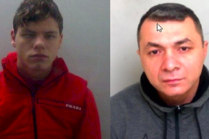 Marius Bucur (l) and Nutel-Virgil Papadache (r) were among five people jailed over the kidnap of the girl. (Reach) 