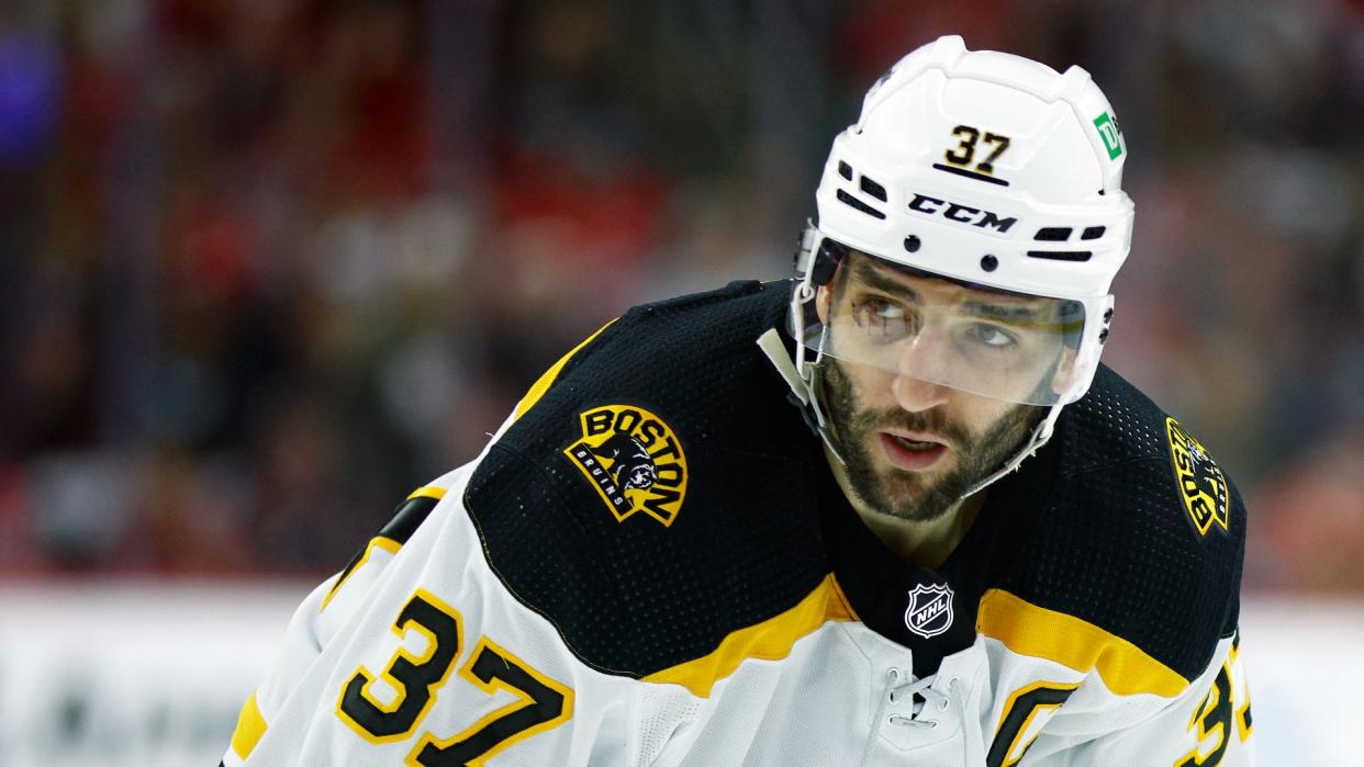 Boston Bruins' captain Patrice Bergeron looks close to returning to the team for one last year after mulling over his playing future. (Getty Images)