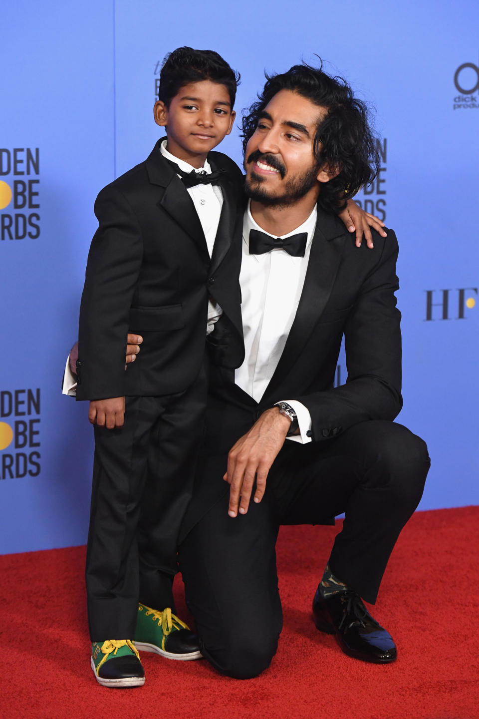 <p>On the Golden Globes red carpet</p>