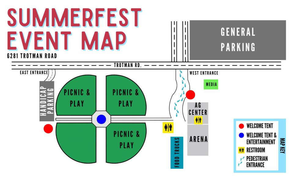 Map to Pike Road's SummerFest celebration on June 29.