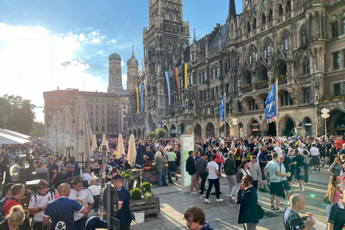 Scotland fans in Marienplatz, Munich <i>(Image: Newsquest)</i>