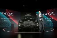 CEO of Aston Martin Andy Palmer attends a global launch ceremony of its first sport utility vehicle Aston Martin DBX in Beijing