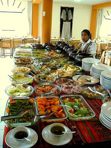 Buffet spread