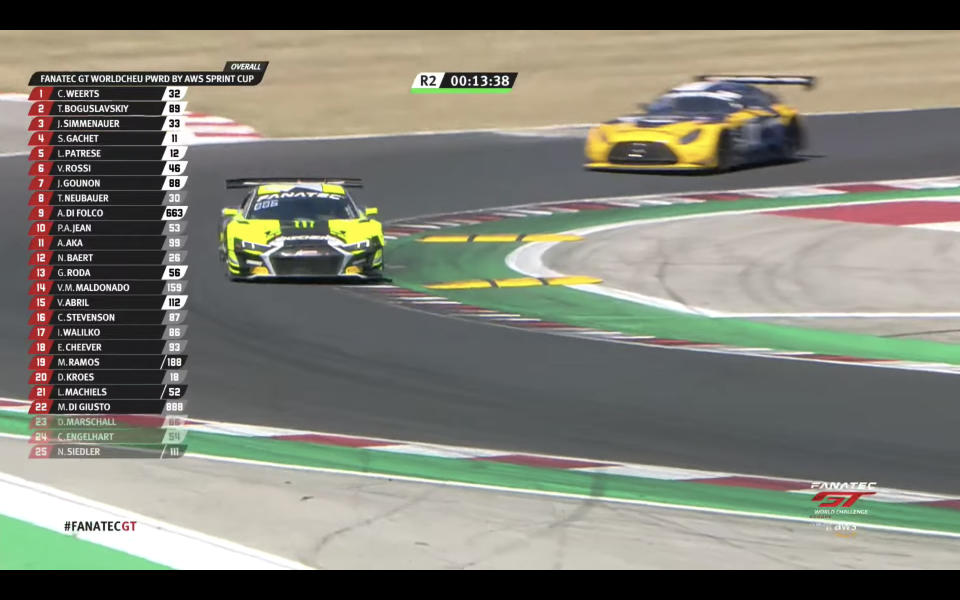 即使左前保桿損傷Rossi依舊能維持在原本的順位。