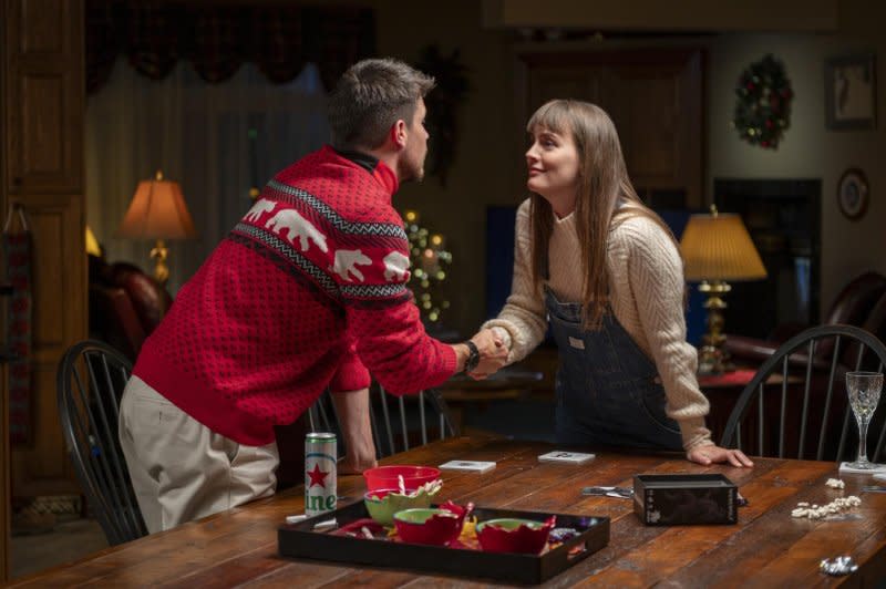 Robbie Amell and Leighton Meester's "EXmas" premieres Friday. Photo courtesy of Amazon Freevee