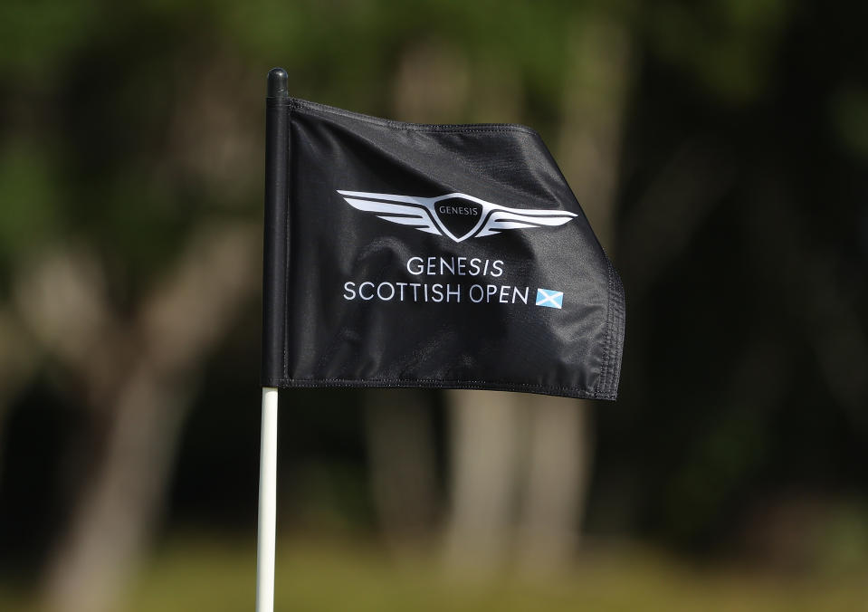 Genesis Scottish Open flag blows in the wind