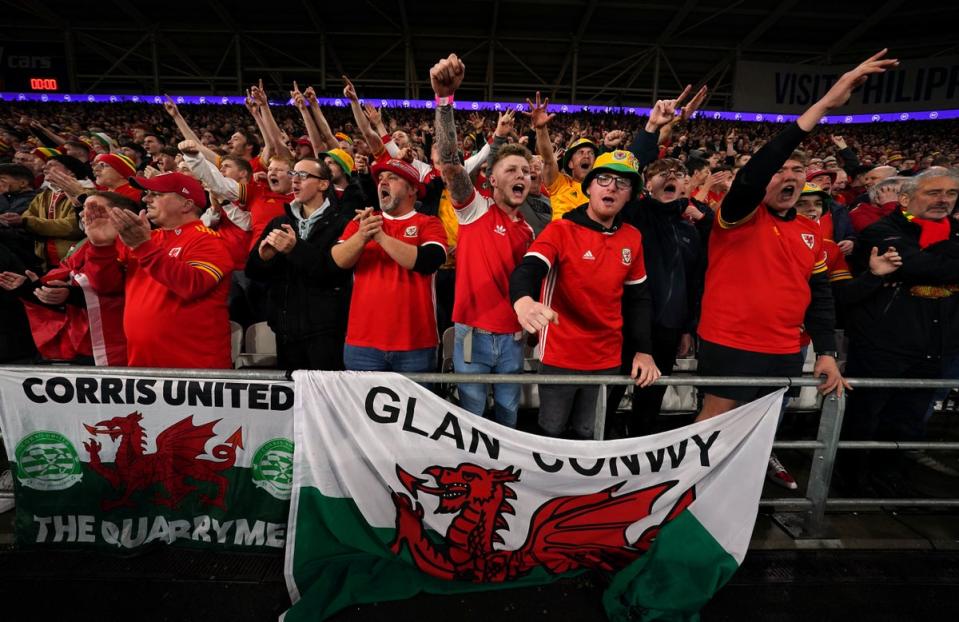 Wales fans are set to give their team a World Cup send-off in Cardiff on Sunday (David Davies/PA) (PA Archive)