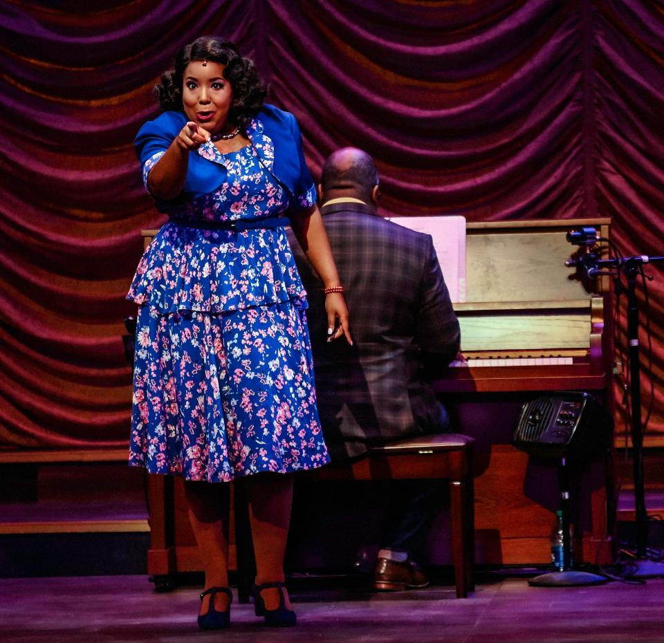 Melrose Johnson performs in Lyric Theatre's production of "Ain't Misbehavin'" at Civic Center Music Hall.