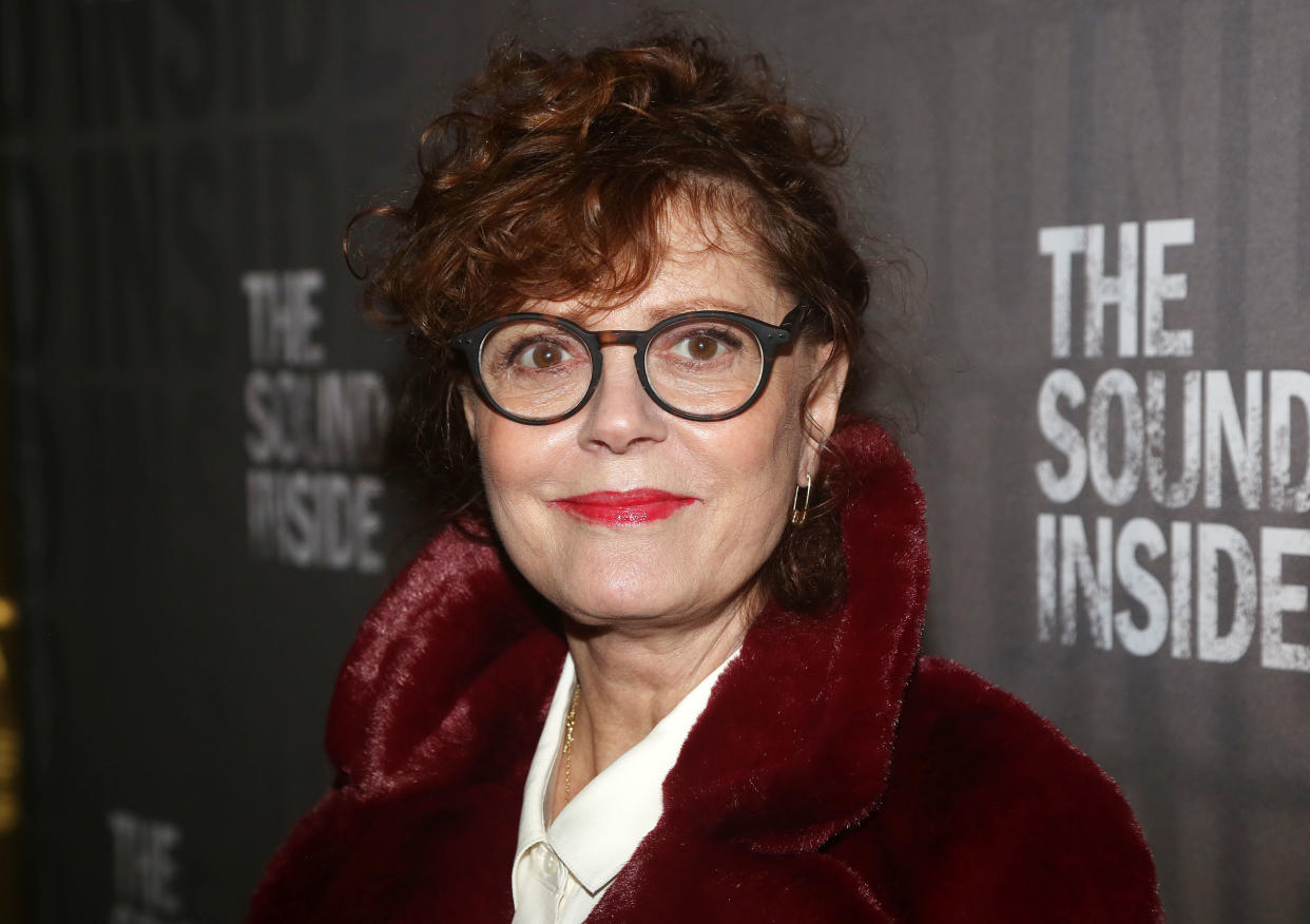 NEW YORK, NEW YORK - OCTOBER 17: Susan Sarandon poses at the opening night of the new play 