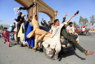 People celebrate ceasefire in Rodat district of Nangarhar province, Afghanistan June 16, 2018.REUTERS/Parwiz TPX IMAGES OF THE DAY