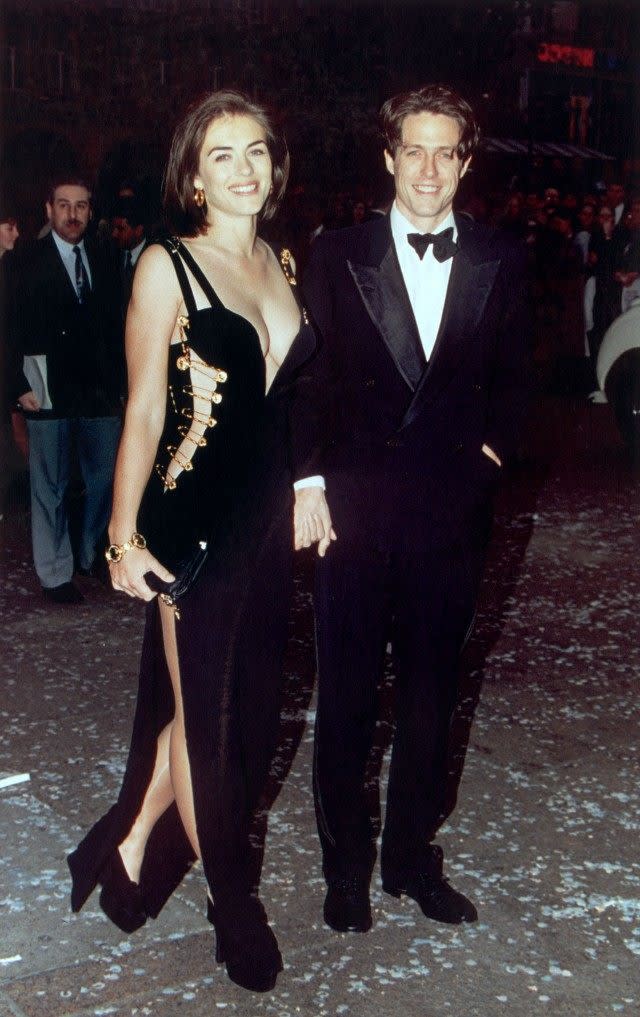 The 53-year-old wore the unforgettable gown to a 1994 movie premiere with her then-boyfriend, Hugh Grant.