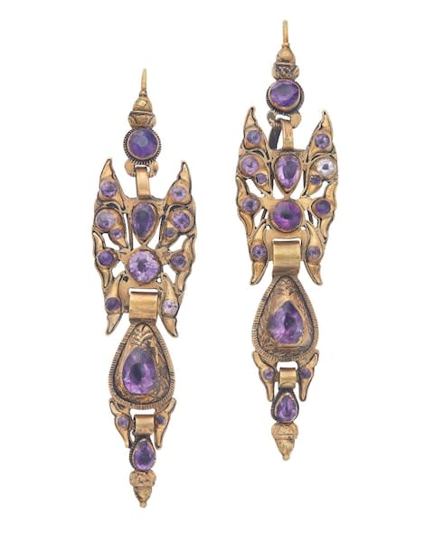 Iberian amethyst earrings