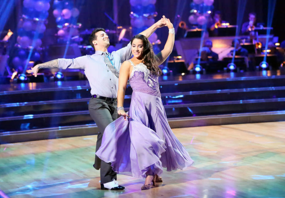 Mark Ballas and Alexandra Raisman perform on "Dancing With the Stars."