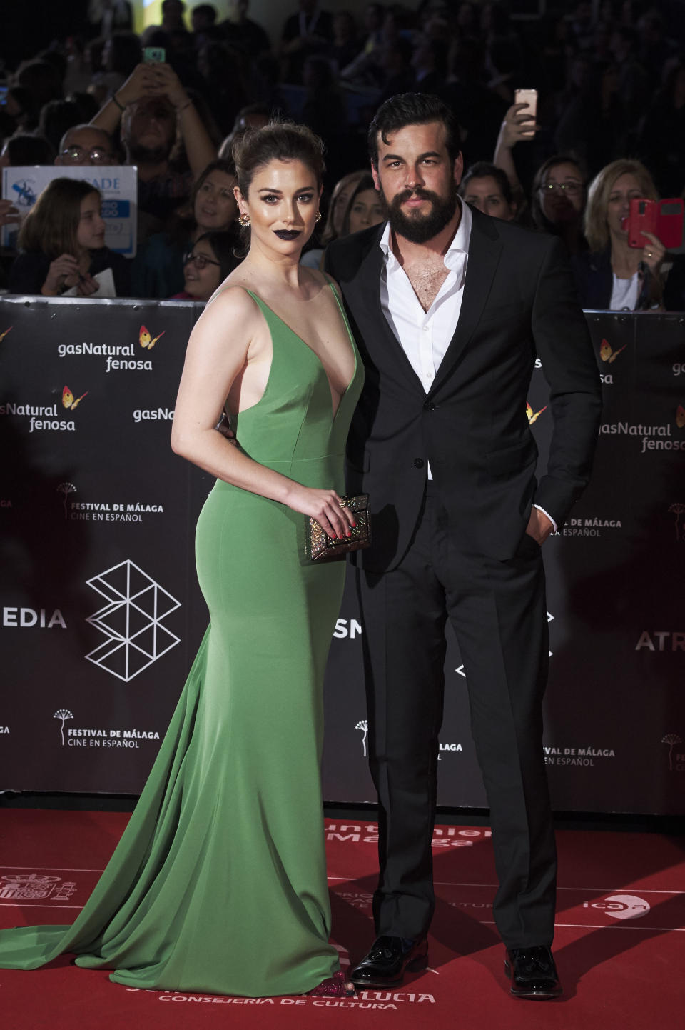 MALAGA, SPAIN - MARCH 17:  Spanish actress Blanca Suarez and Spanish actor Mario Casas attend the 20th Malaga Film Festival 2017 opening ceremony at the Cervantes Theater on March 17, 2017 in Malaga, Spain.  (Photo by Carlos Alvarez/Getty Images)