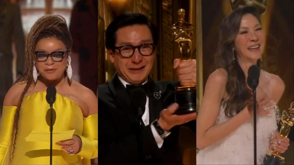 Ruth Carter, Ke Huy Quan and Michelle Yeoh were 2023 Oscar Acadamy Award winners