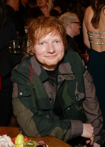 <p>Francis Specker/CBS via Getty </p> Ed Sheeran at the Grammys in Los Angeles in February 2024