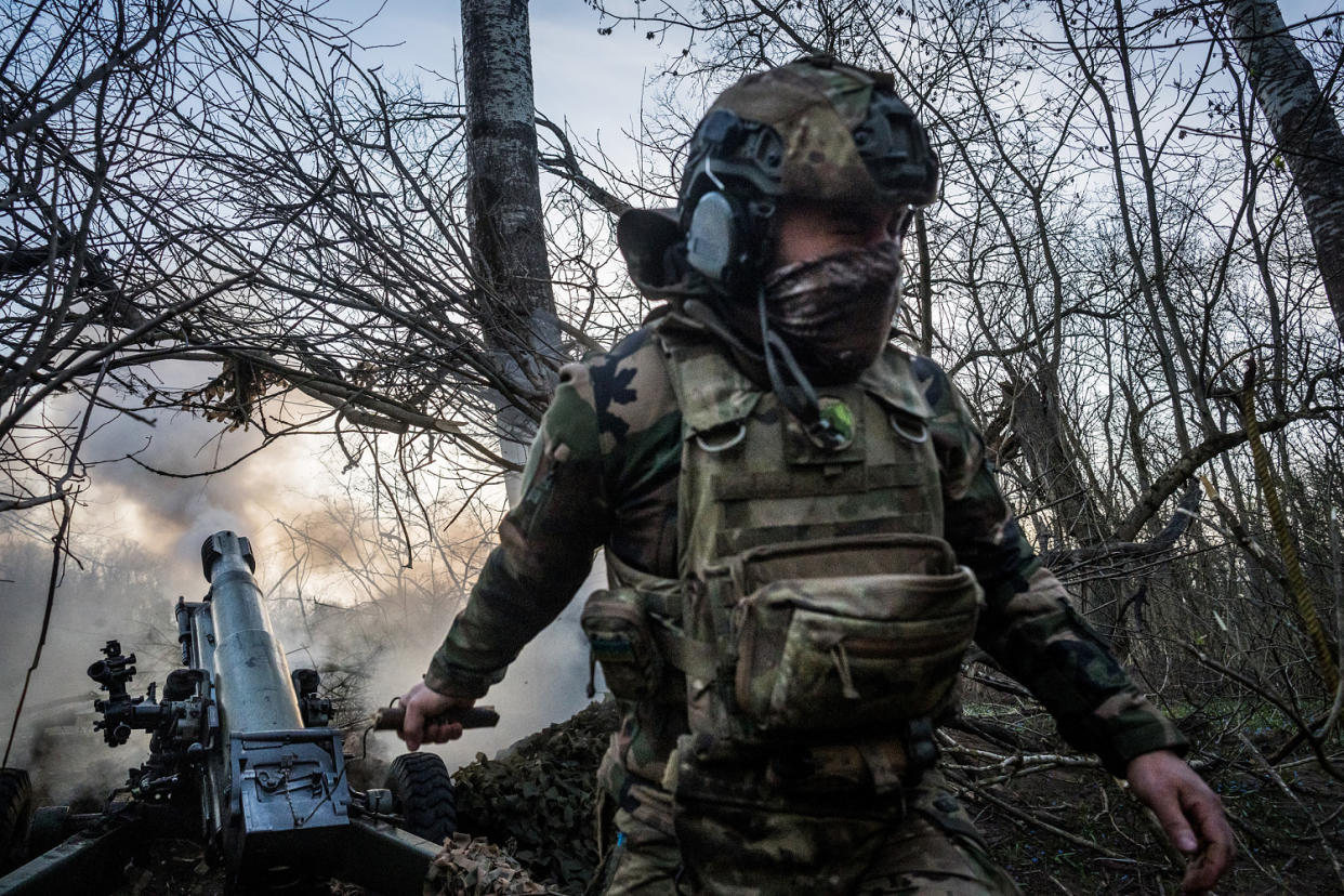 Military mobility of Ukrainian soldiers in Donetsk region (Wolfgang Schwan / Anadolu via Getty Images)