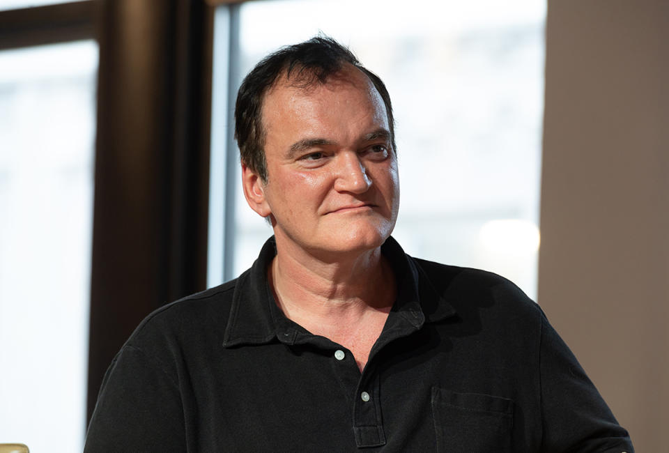 Quentin Tarantino en un panel discutiendo Pulp fiction (Noam Galai/Getty Images)