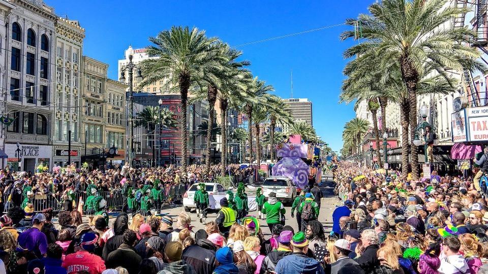 Mardi Gras parade in New Orleans Lousiana