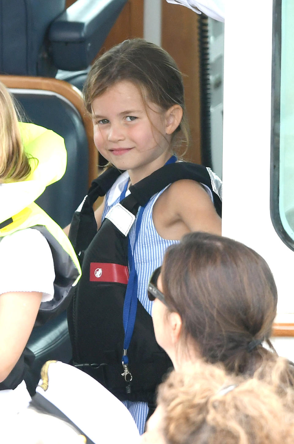 COWES, ENGLAND - AUGUST 08: Princess Charlotte attends the King's Cup Regatta on August 08, 2019 in Cowes, England. (Photo by Karwai Tang/WireImage)