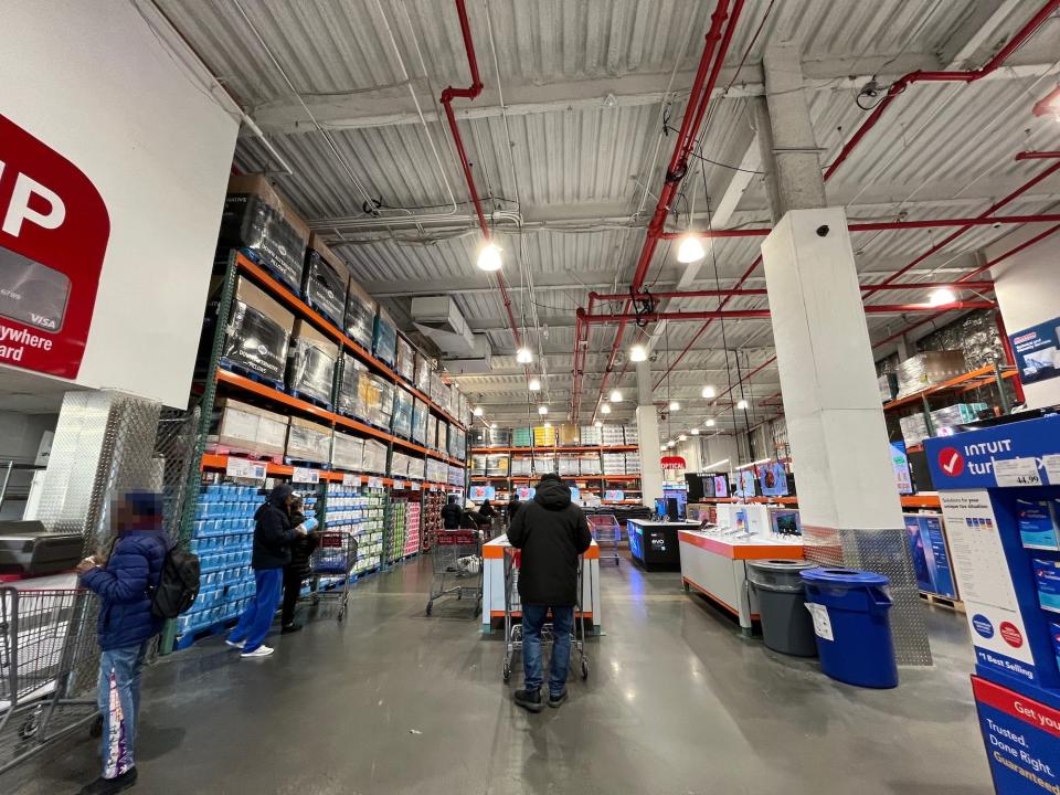 The entrance to Costco in New York City.