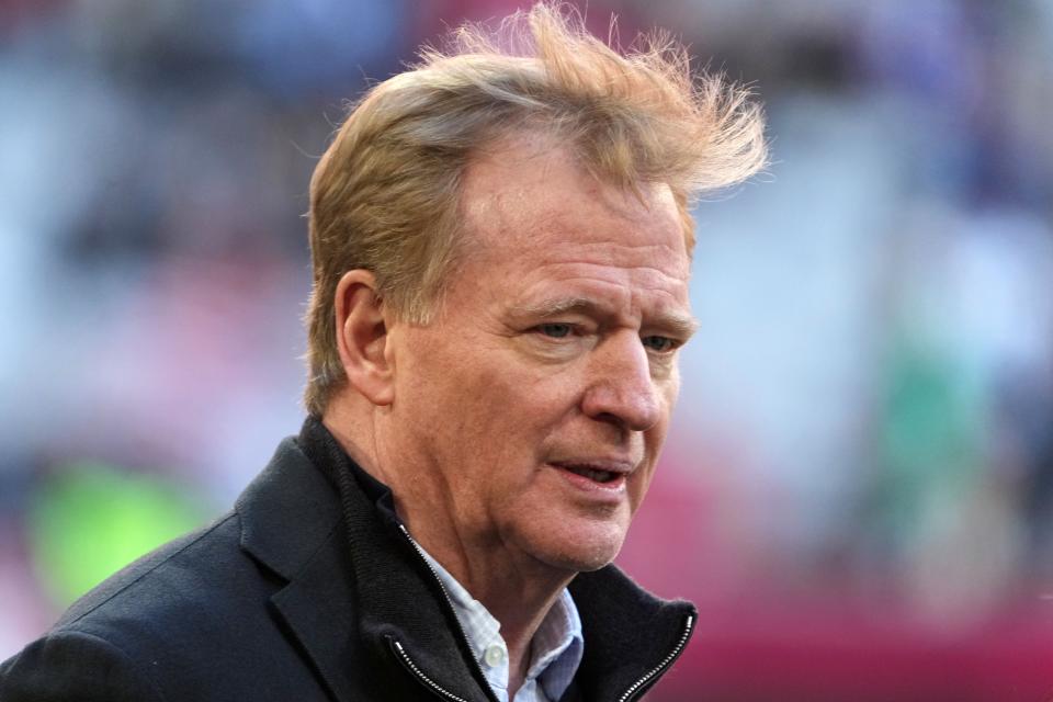 Commissioner Roger Goodell commented on the situation surrounding the Washington Commanders at the NFL owners meetings on Wednesday.