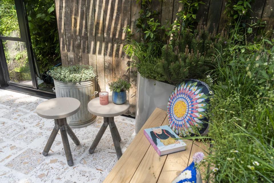 children with cancer uk raines repurposed balcony garden people’s choice award rhs chelsea flower show 2024