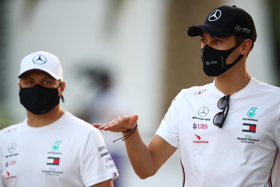 George Russell steps up to Mercedes this weekend that piles the pressure on Valtteri Bottas (Getty)