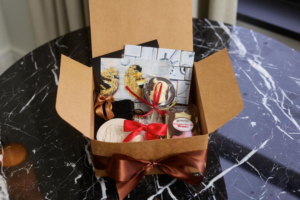 A curated Surety Hotel holiday suite gift box.