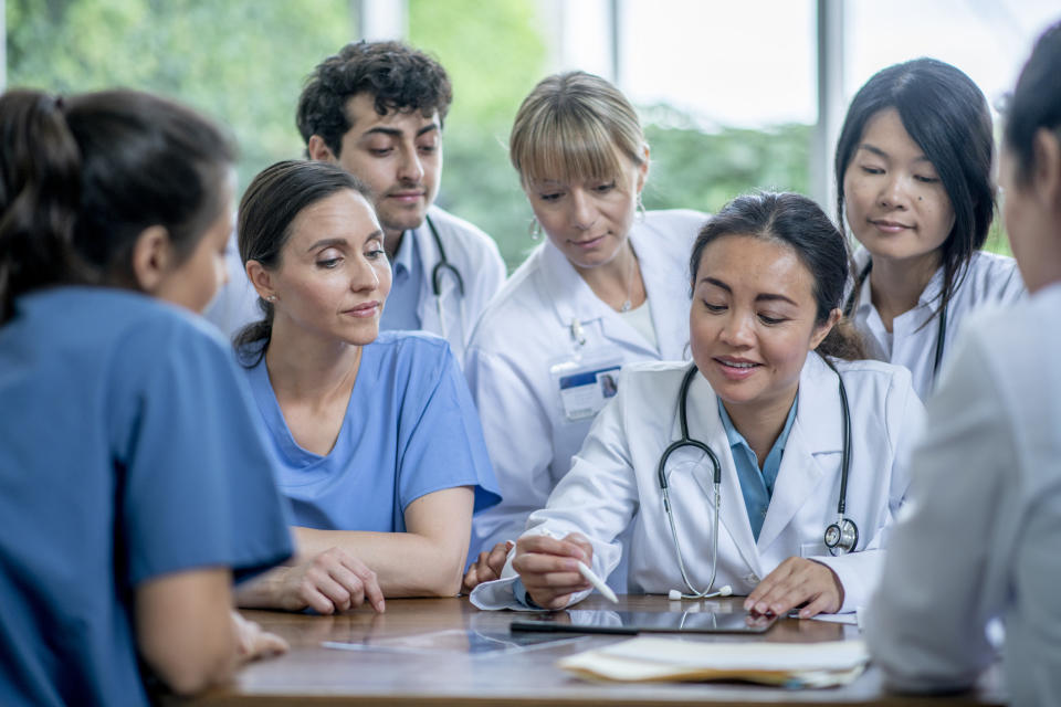 Residents in a hospital