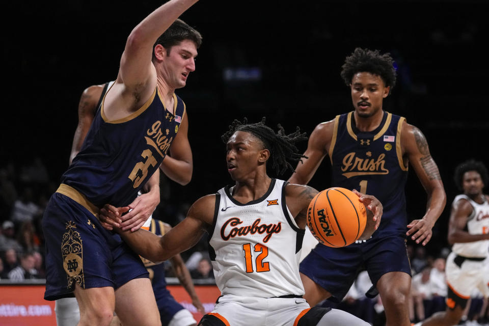 Markus Burton leads way in overtime, Notre Dame edges Oklahoma State 6664