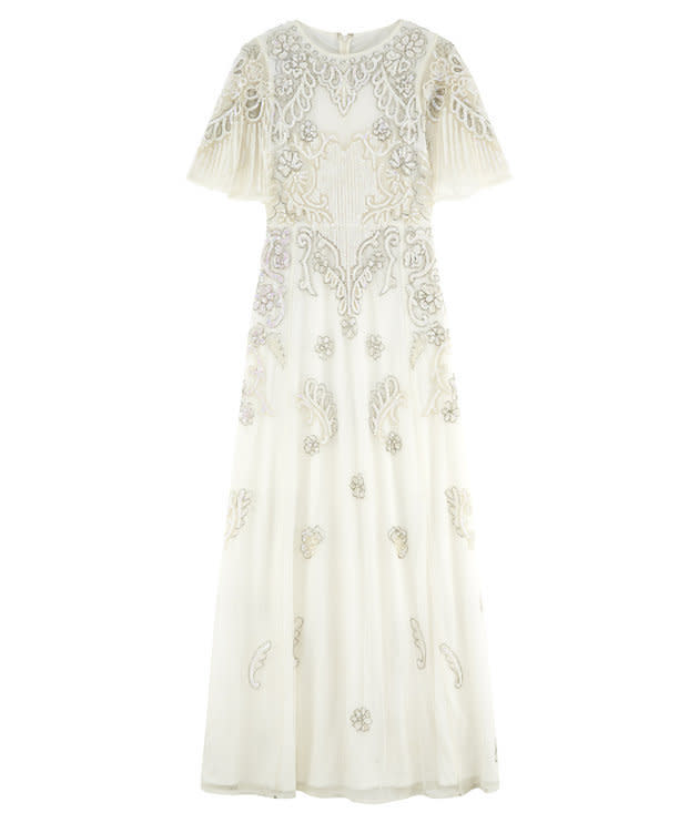 An ivory 3-D lace dress from ASOS’ forthcoming bridal collection.