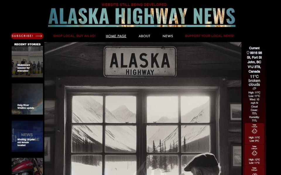 The new Alaska Highway News website is up and running.