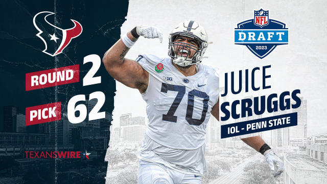 Penn State's OL Juice Scruggs goes in second round to Houston Texans