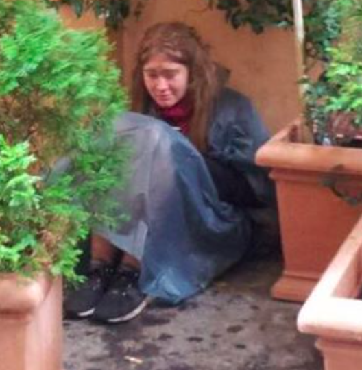 Bedraggled: The girl has been spotted living rough on the streets of Rome (Missing Persons of America)