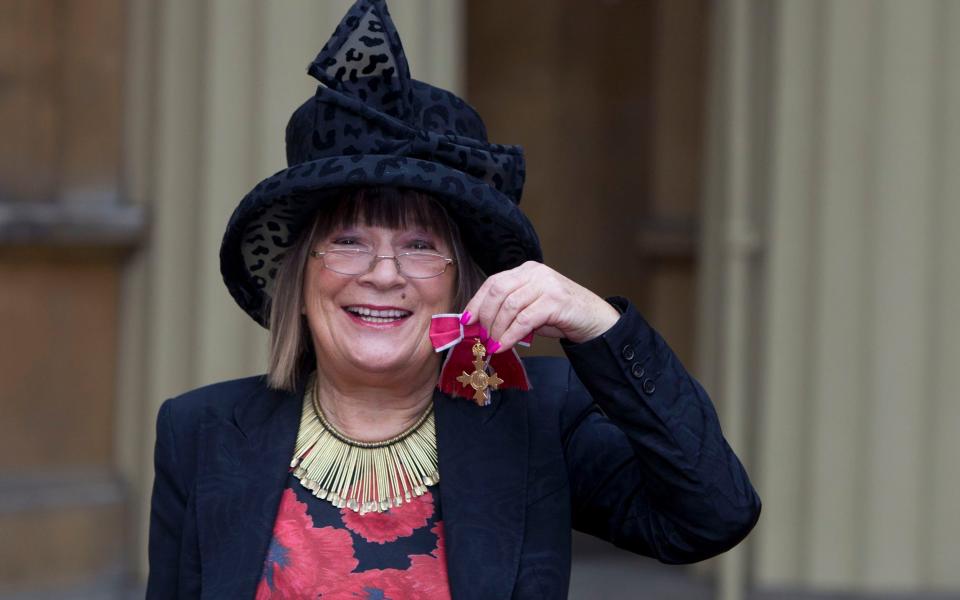 Hilary Alexander after receiving her OBE at Buckingham Palace for services to fashion journalism, November 2013 - Heathcliff O'Malley