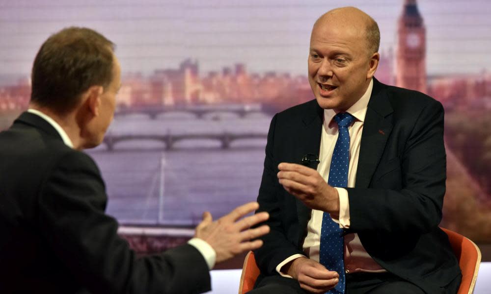 Chris Grayling on BBC's Andrew Marr show