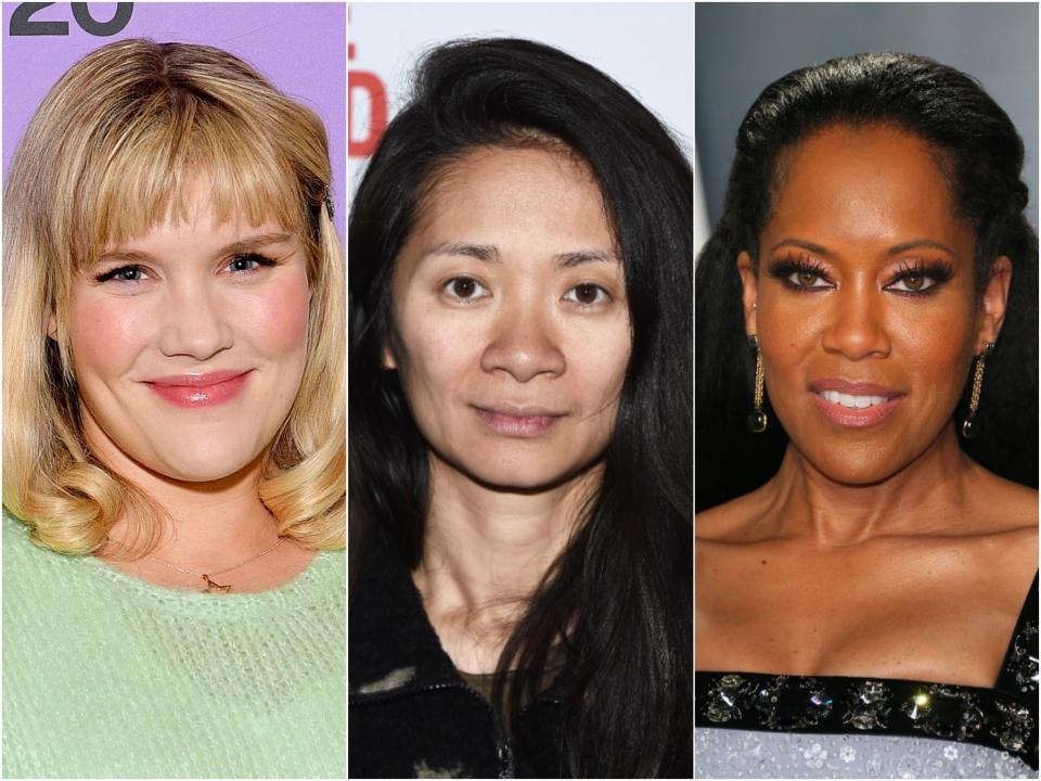 Emerald Fennell, Chloe Zhao and Regina King are all in contention for the Best Director award at this year’s Golden Globes (Getty)