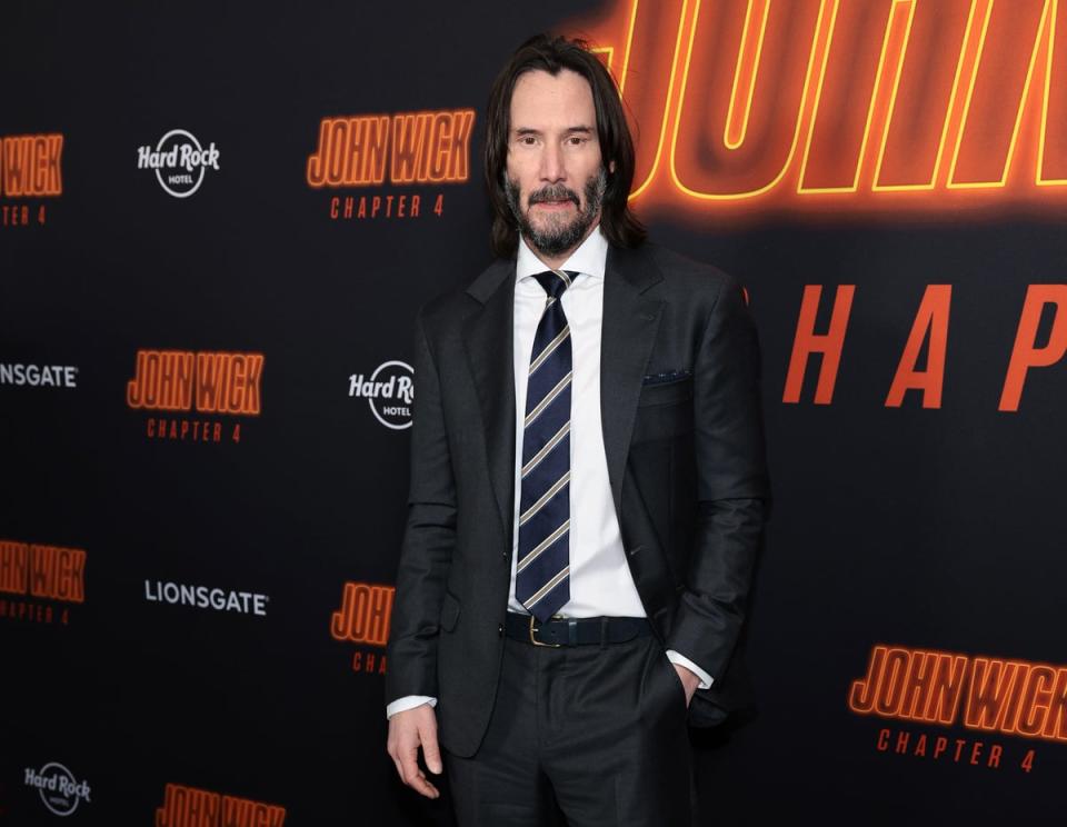 Keanu Reeves attends the screening of John Wick: Chapter 4 in New York City on 15 March 2023 (Getty Images)