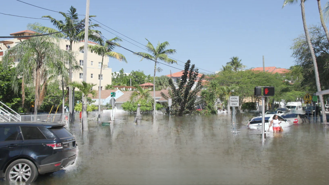 This is a simulation of what a Miami street could look like in 2070 with no interventions to slow down sea level rise. It was produced with FloodVision, a new technology from Climate Central.