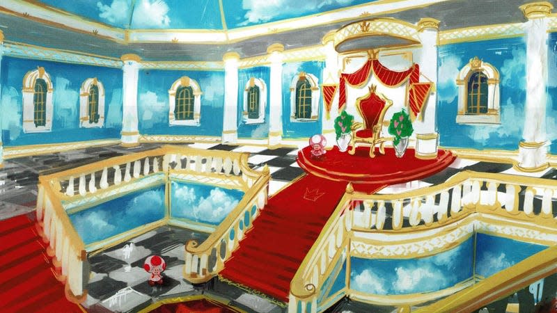 The interior of Princess Peach's castle.