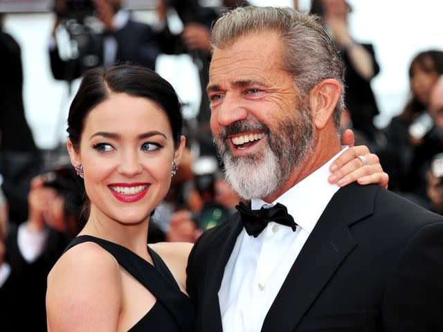 <p>Stephane Cardinale - Corbis/Corbis/Getty</p> Mel Gibson (R) and Rosalind Ross attend the closing ceremony of the 69th annual Cannes Film Festival